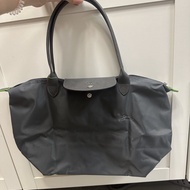 Longchamp L size 環保灰色大袋