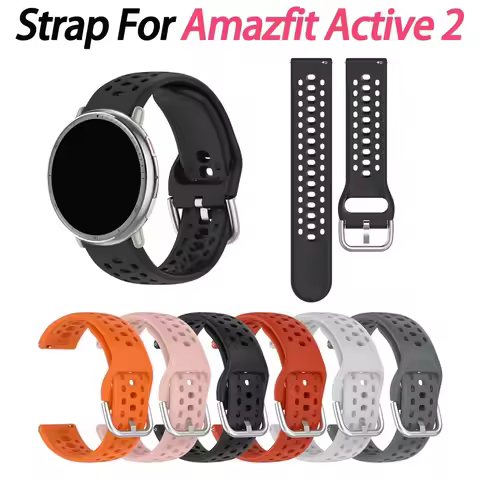 Silicone Strap for Amazfit Active 2 A2437 Smart Watch Strap Replaceable Strap for Amazfit Active 2 W