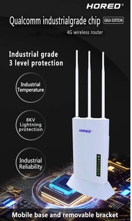4G CPE Router Outdoor เสาสัญญาณ 4G 3 เสา ถอด เปลี่ยน ได้ With External Antenna for Intelligent Transportation 3 High Gain Antennas Indoor &amp; Outdoor