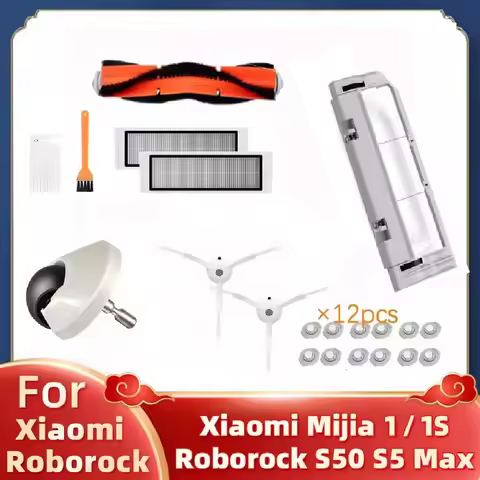 For Xiaomi 1S 1St Roborock S6 S5 S60 S65 S5 S50 S55 E25 E35 Side/Roller Brush HEPA Filter Mop Cloth 