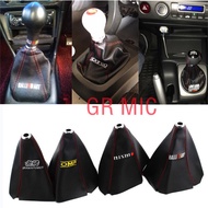 Universal PVC Shifter Lever Knob Boot Shift Knob Cover Collars for OMP Mugen Ralliart JDM Style