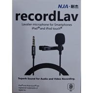 NJA Lavalier Microphone for Smartphones iPad / iPod Touch