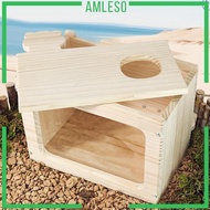 [Amleso] Hamster Sand Bath Box Bed Hideout Hamster Digging Box Digging Room House for