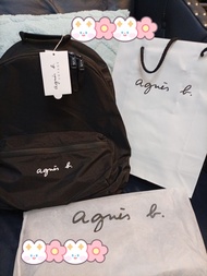 Agnes B. Voyage 黑色背包#可放入a4紙#行山旅行瑜珈電腦袋#書包後有一條帶可掛於行李箱#學生書包#bag