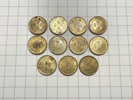 Hong Kong 香港 伍毫 coins 英女皇 Elizabeth II 伊利沙伯二世 1990年 11個
