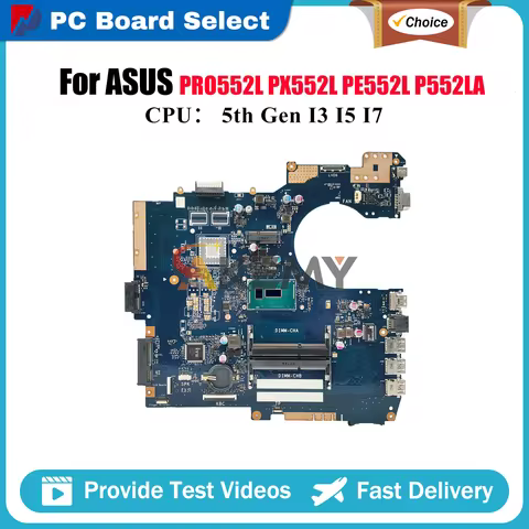 P552LA Laptop Motherboard For ASUS ProArt PRO552L PX552L P552L PE552L P552LA P552LJ Mainboard W/ I3 