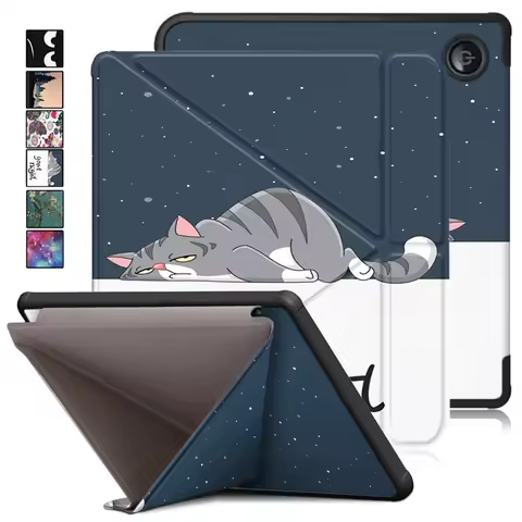 For KOBO Sage Sleepcover 8 Inch Cute Painted Leather Case For Kobo Sage Cover Fold Stand Coque For K