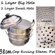 3 Layer Aluminium Steam Pot [38CM / 40CM] periuk kukus kucing aluminium steam pot lubang kecil Periuk Kukus lubang kecil
