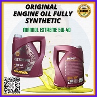 MANNOL EXTREME 5W-40 FULLY SYNTHETIC 4 LITRE ENGINE OIL LUBRICANT MINYAK HITAM