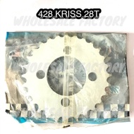 428 REAR SPROCKET MODENAS KRISS 28T 29T 30T 32T 35T SPROCKET BELAKANG
