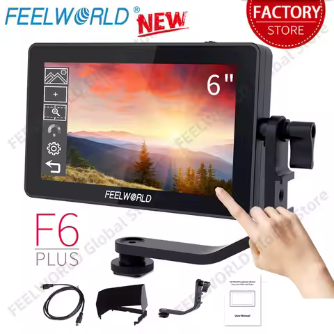 FEELWORLD 6 Inch DSLR Camera Field Touch Screen Monitor HDR 3D Lut Small Full HD 1920x1080 IPS Video