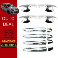Mazda2 2010-2014 Accessories Door Sockets Chrome Plated Handle Mazda-2 (With Identification Buttons)