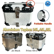TopMotor OFF-X Foldable Handle Aluminium Motorbox Motor Top Box Motorcycle Topbox Motor Box Belakang