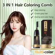 Mkbk 500ML 3 IN 1 Hair Coloring Comb Hair Dye Coloring Shampoo Hair Care Hair Conditioner DIY Pure P