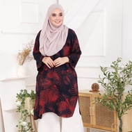 FLORA BLOUSE FREE SIZE TUNIC BLOUSE / TUNIC BLOUSE / MUSLIMAH TUNIC BLOUSE DESIGN by BUTIK SIREH PIN