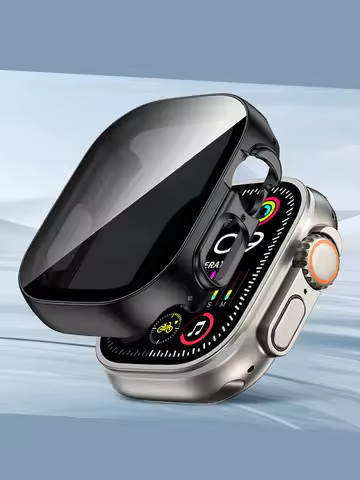 Anti-Spy Case for Apple Watch Ultra 2 3 49mm Screen Protector accessories Tempered Glass PC Bumper C