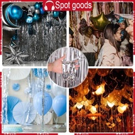 WIN 2Pcs Metallic Tinsel Foil Fringes Curtain 3 28x6 56ft for Home Party Decoration