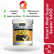Smart Wall Super Sealer 5400 1L & 5L – Primer Cat Dinding & Pengedap Lekatan Tinggi | Kalis Alkali &