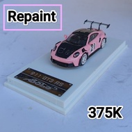 Diecast Mini Scale Solo Porsche 911 GT3 RS Repaint Pink64