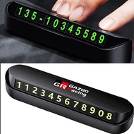 Car Temporary Stop Sign Parking Card Telephone Number Card Plate For Toyota sport GR Sport C-HR RAV4