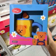 พร้อมส่ง🌼Wiggle Wiggle x Miniso แก้วน้ำสเตนแลส ใส่น้ำร้อน น้ำเย็นได้หมด