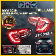 Perodua Myvi Gen3 Facelift 2018 - 2024 Dragon Scale Design Dynamic Tail Lamp Tail Light With Signal 