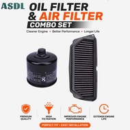 ASDL Motorcycle High filterability Oil Filter Air Filter Set For HONDA CB650F CB650R CBR650 CBR650R