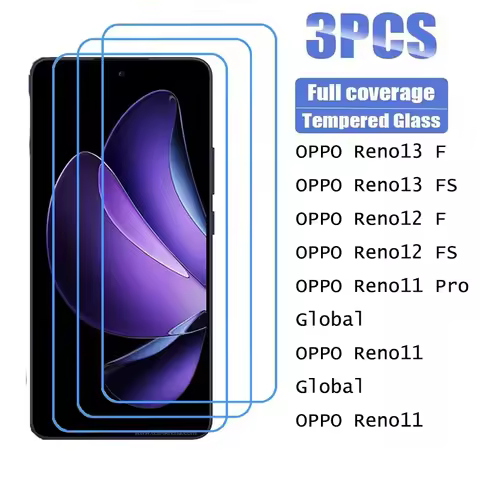 3Pcs Tempered Glass For OPPO Reno 13 FS F 13FS 13F 4G 5G 12 12FS 12F 11F 11 Pro Global Screen Protec