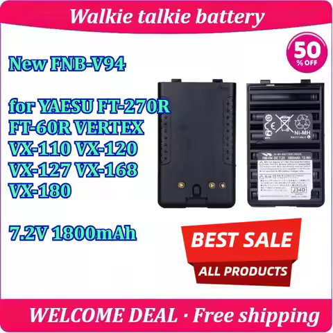 New FNB-V94 for YAESU FT-270R FT-60R VERTEX VX-110 VX-120 VX-127 VX-168 VX-180 Walkie Talkie Battery