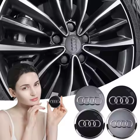4pcs 60mm61mm68mm69mm Car Wheel Center Cap Hub Covers Badge For Audi A1 A2 A3 8V 8P 8L A4 B5 B6 B7 B