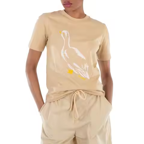 Burberry | Burberry Duck Printed Crewneck Cotton T-Shirt, Size X-Small