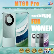 Original Smartphone 16GB RAM 1TB ROM 7.3 Inch Handphone 5G 8000mAh Big Battery Dual SIM Phone Under 
