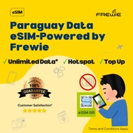Paraguay eSIM Data Roaming | High-Speed Data | Topup Available | QR Code via Email - Powered by Frew