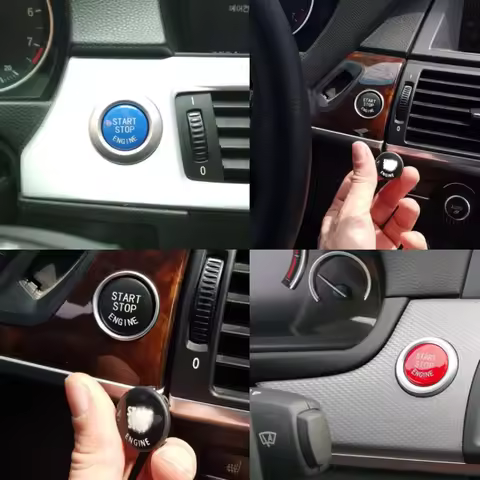 Car Engine START Button Replace Cover STOP Switch Accessories Key Decor for BMW X1 X5 X6 E71 Z4 E89 