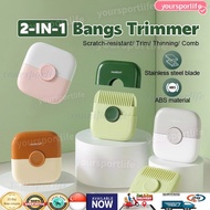 🔥READY STOCK🔥2IN1 Baby Hair Trimmer Portable Hair Bangs Trimmer Comb Hair Baby Haircut Clipper Cutte