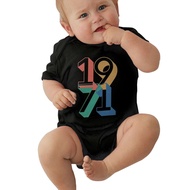 Funny Daily Wear Bodysuit Retro 1971 50 Years Old Birthday Gift Cotton Skin-Friendly Breathable