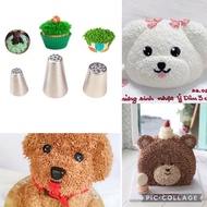 Cream Nozzle No. 233 234 29 3 Pcs. Grass Nozzle. Wool