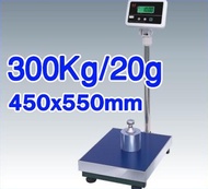 เครื่องชั่งดิจิตอลแบบตั้งพื้น300kg ความละเอียด20g แท่นขนาด450x550mm รุ่นTZ1-300 มีความแม่นยำสูง แข็ง