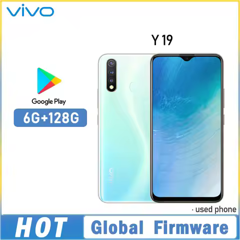 Global firmware VIVO Y19 Smartphone 4G LTE 6GB 128GB MTK6765 Octa Core 13.0MP Fingerprint 5000mAh 1y