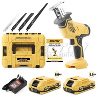 DELTON เลื่อยอเนกประสงค์ เลื่อยชักคอตรง 199V เลื่อยไฟฟ้า ไร้สาย BL Series รุ่น SB-99MKT เลื่อยคอตรง