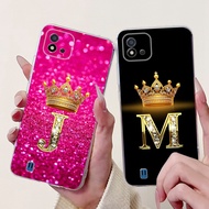 For Realme C11 2021 C20 C20A Casing Crown Letter CellPhone Case Soft TPU Silicone Cover for  RealmeC