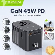 BAVIN PC2080 45W GaN PD Multi-Functional Charger & Plug Socket Fast Charging Adapter