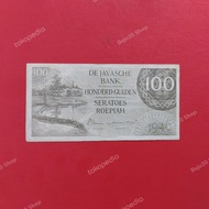 Uang Kuno Indonesia 100 Gulden / Rupiah Seri Federal Tahun 1946 2Huruf