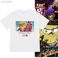 【แฟชั่นแขนสั้นผ้าฝ้าย】 【HOT】เสื้อยืดราคาถูกสุดๆคุณภาพสูงล้อเลียน SpongeBob ชื่อร่วม JOJO s bizarre adventure เปล่าแถบ Jotaro Killer Queen Cotton Sh100%cotton