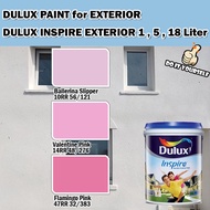 ICI DULUX INSPIRE EXTERIOR  PAINT COLLECTION 1 , 5 &amp; 18 Liter Ballerina Slipper / Valentine Pink / Flamingo Pink