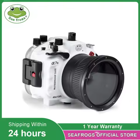 Seafrogs 40m 130ft Underwater Waterproof Housing Case For Sony A7II Support 90mm,16-35mm, 28-70mm le