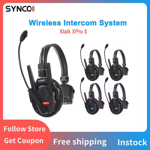 SYNCO Xtalk Xpro 2.4G Wireless Intercom System Communication Headset X1 X2 X3 X5 X9 Wireless Microph