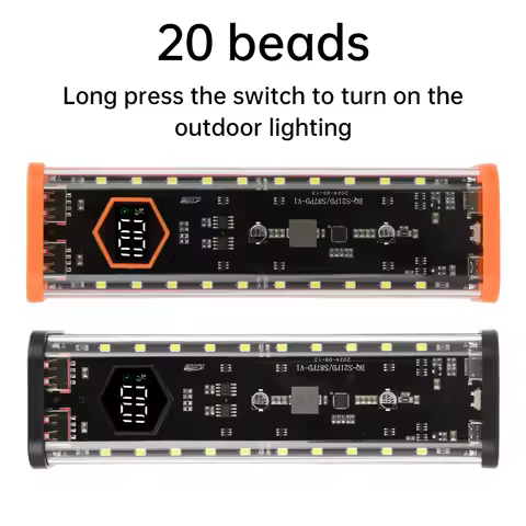 21700 Power Bank 8 Slot 21700 DIY Battery Storage Box Digital Display Dual Fast Charger USB Type C I