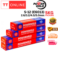 POWERWELD S12 E6013 Welding Electrode Rod (2.6mm 3.2mm 4.0mm 5.0mm) Elektrod Ubat Welding 焊条焊支