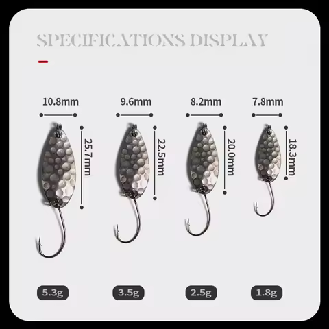Metal Spoon Artificial Bass Metal Spinner Jig 1.8g 2.5g 3.5g 5.3g Lure For Trout Chub Perch Salmon W